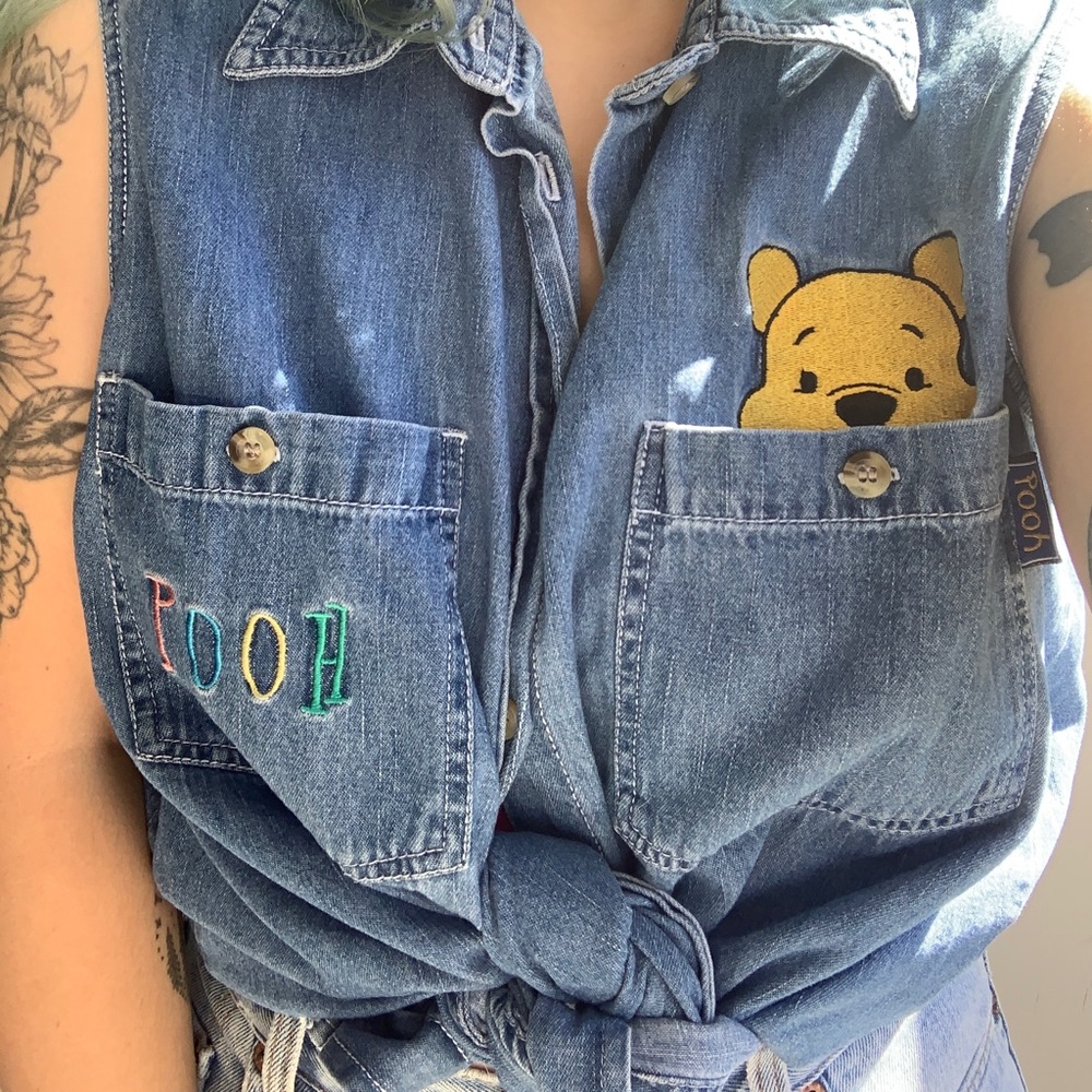 🖤 Vintage Winnie the Pooh Denim Tank Top 🖤